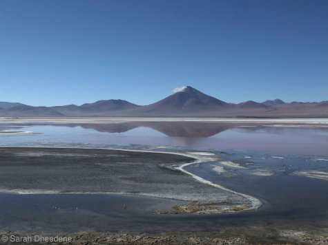 The Laguna Colorada in the early morning.